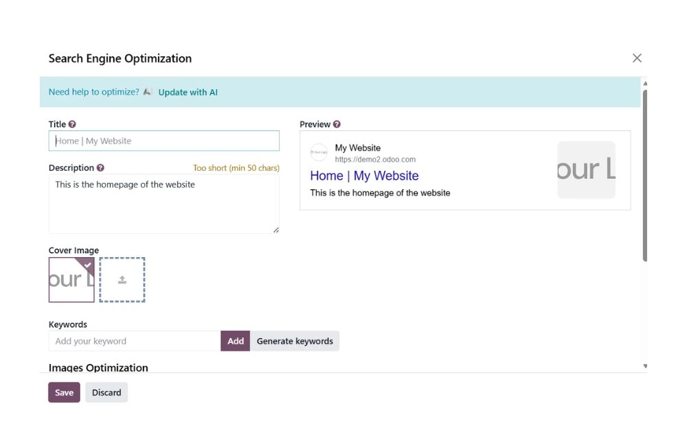 Optimiser son SEO Odoo website