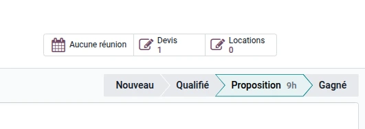 Opportunité gagnée Odoo